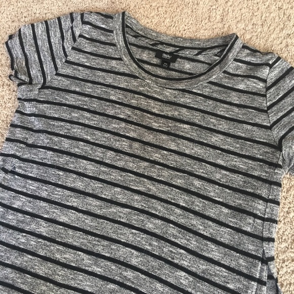 Striped Tee with Side Slits - Picture 1 of 5